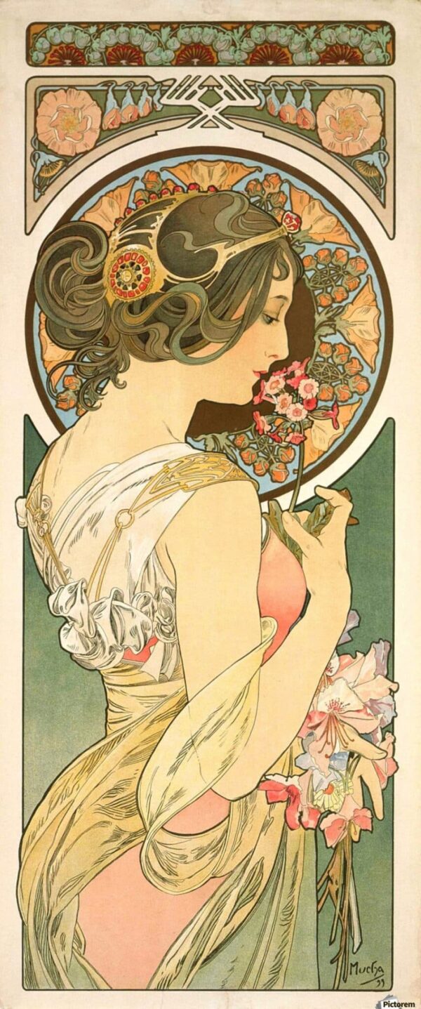 Fleur clé – Mucha Alphonse Mucha 70x160