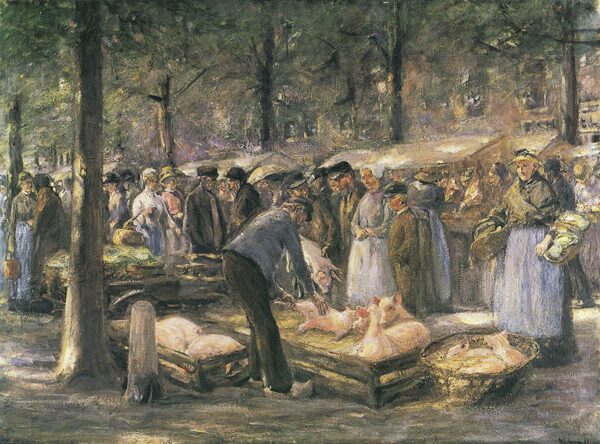 Marché porcin à Haarlem – Max Liebermann Max Liebermann 105x70