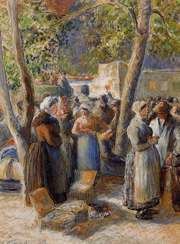 Le marché à Gisors – Camille Pissarro Camille Pissarro 70x105