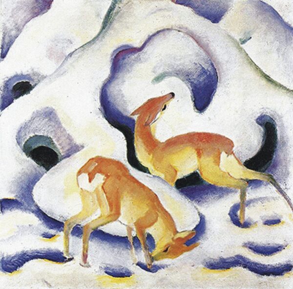 Cerf dans la neige – Franz Marc Franz Marc 70x70