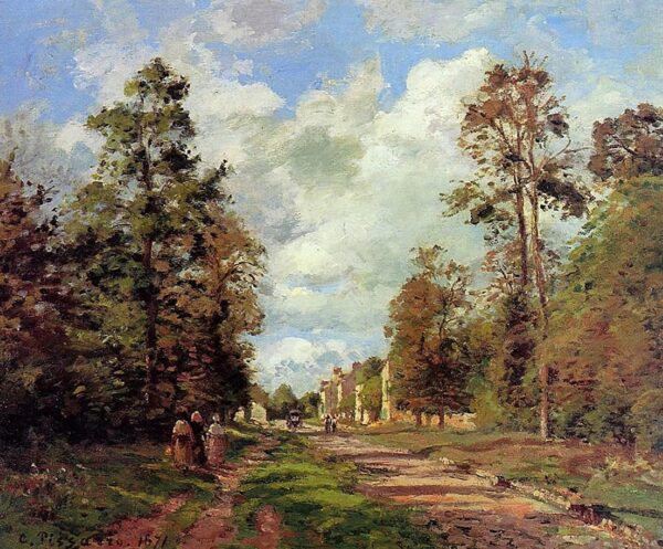 Route de louveciennes à la périphérie – Camille Pissarro Camille Pissarro 85x75