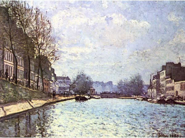 Vue sur le canal Saint-Martin – Alfred Sisley Alfred Sisley 85x75