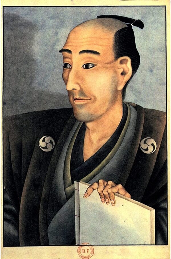 Portrait d’un homme de noble naissance avec un livre – Katsushika Hokusai Katsushika Hokusai 70x105