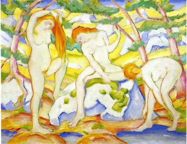 Les baigneuses – Franz Marc Franz Marc 85x75