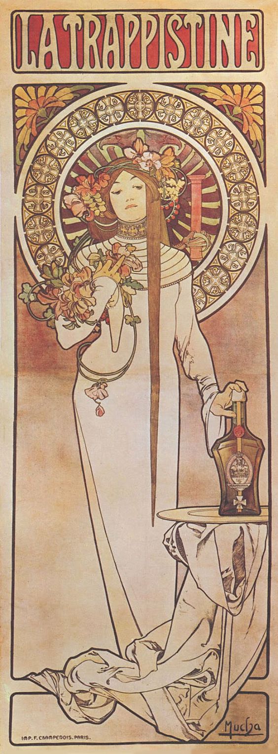 Affiche La Trappistine – Mucha Alphonse Mucha 70x160