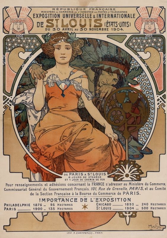 Exposition universelle de St Louis 1904 – Mucha Alphonse Mucha 70x105