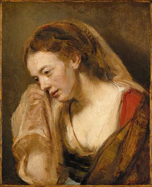 Une femme qui pleure – Rembrandt van Rijn Rembrandt van Rijn 70x85