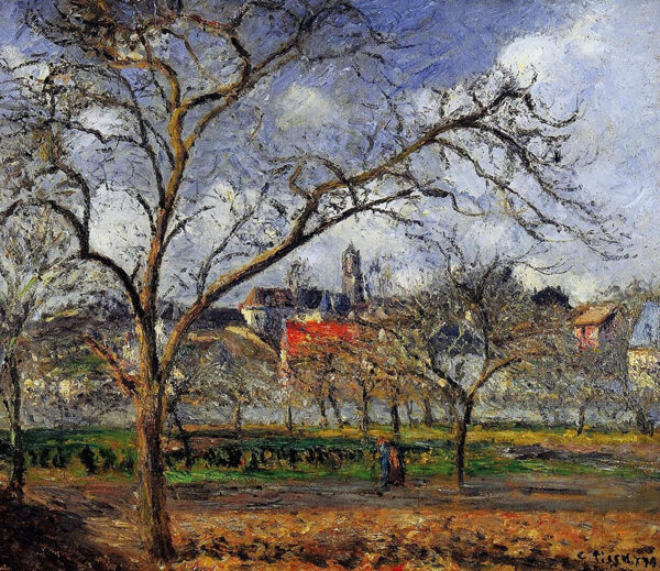 Sur le verger de Pontoise en hiver – Camille Pissarro Camille Pissarro 85x75