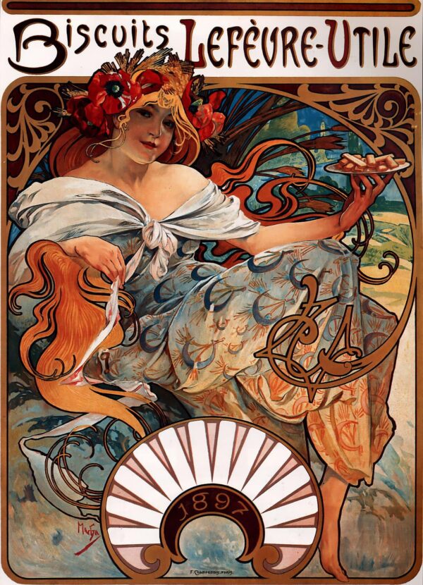 Biscuits Lefèvre-Utile – Mucha Alphonse Mucha 70x105