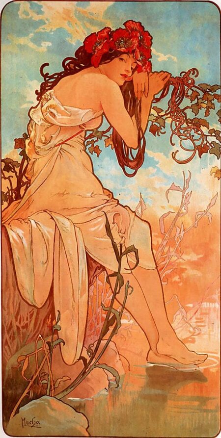 Été – Mucha Alphonse Mucha