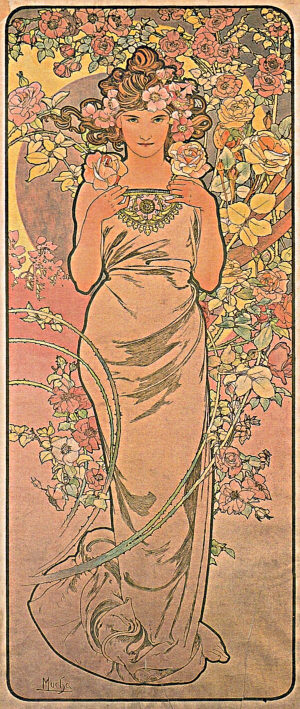 La rose – Mucha Alphonse Mucha 70x160