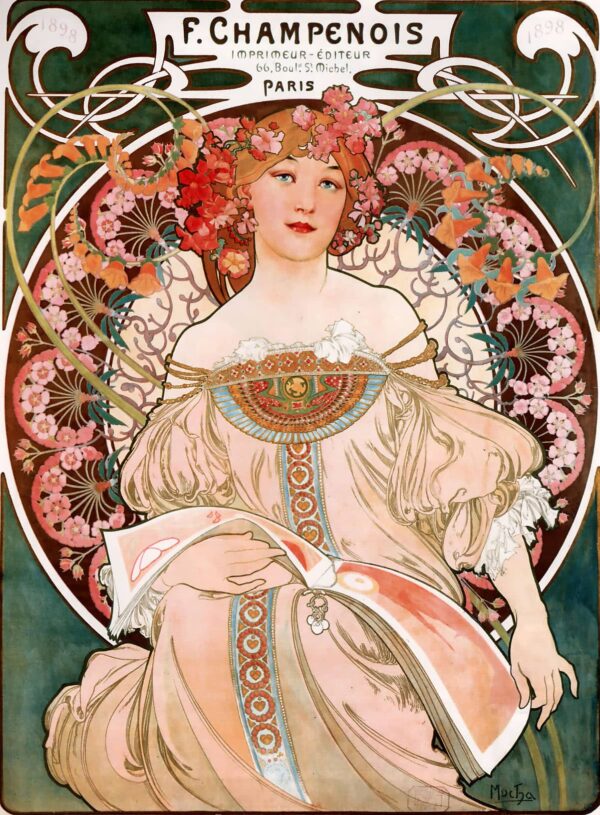 Affiche F.Champenois – Mucha Alphonse Mucha 70x105