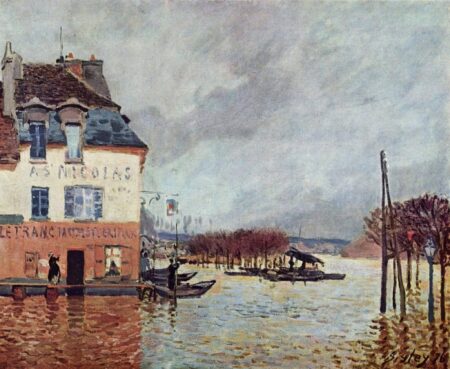 Inondation à Port-Marly de Alfred Sisley Alfred Sisley