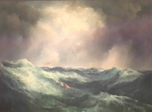 Une mer en colère, 1887 – Thomas Moran Thomas Moran