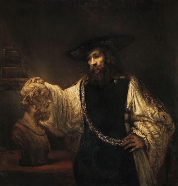 Aristote regardant le buste d’Homère – Rembrandt van Rijn Rembrandt van Rijn 70x70