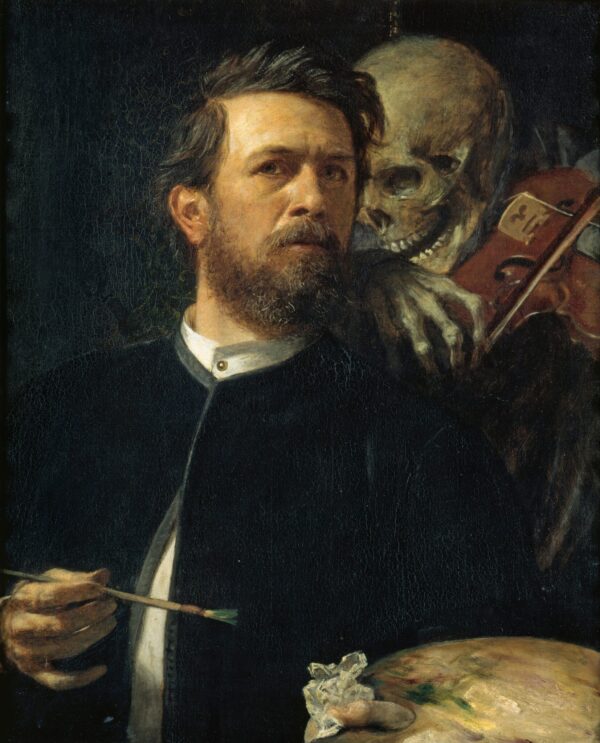 Autoportrait avec la Mort en train de tripoter – Arnold Böcklin Arnold Böcklin 70x85