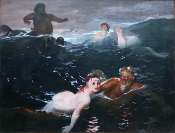 Jouer dans les vagues – Arnold Böcklin Arnold Böcklin 85x75