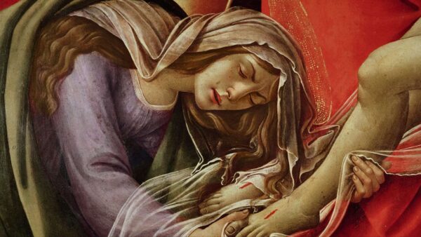 Lamentation du Christ, détail de Marie-Madeleine et des pieds du Christ – Sandro Botticelli Sandro Botticelli 120x70