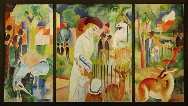 Triptyque : Grand jardin zoologique – August Macke August Macke 120x70