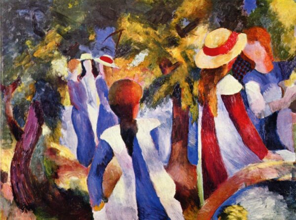 Fille sous les arbres – August Macke August Macke 85x75