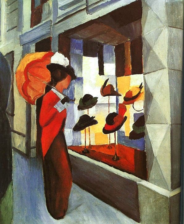 Femme devant un magasin de chapeaux – August Macke August Macke 70x85