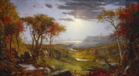 Automne sur le fleuve Hudson – Jasper Francis Cropsey Jasper Francis Cropsey