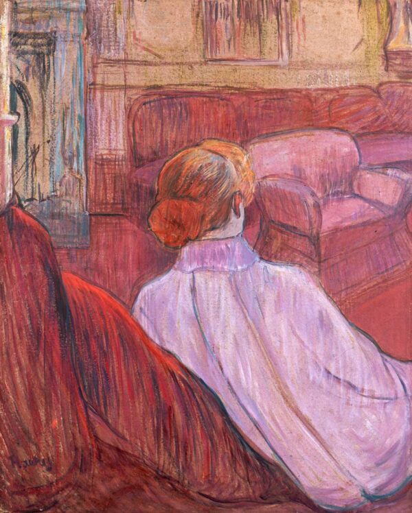 Femme assise sur un banc d’arène – Toulouse Lautrec Henri de Toulouse-Lautrec 70x85