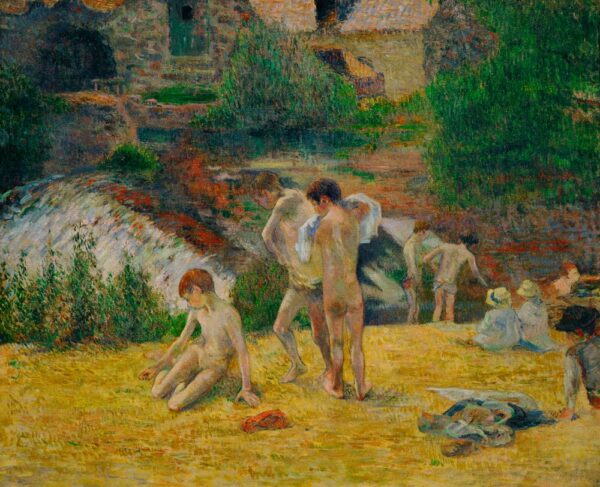 Bain à côté du moulin (les jeunes Bretons prennent un bain) – Paul Gauguin Paul Gauguin 85x75