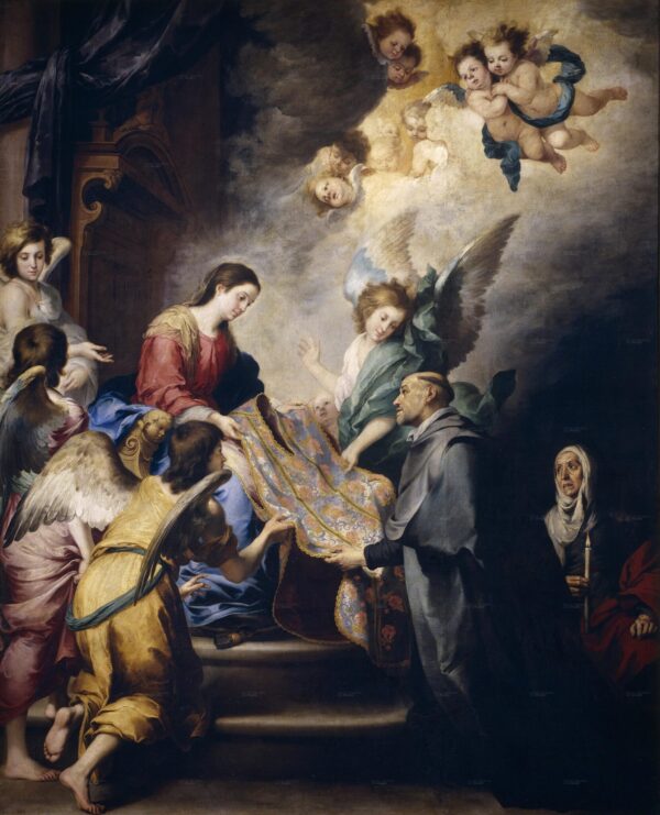 Apparition de la Vierge à saint Ildefonsus – Bartolomé Esteban Murillo Bartolomé Esteban Murillo 70x85