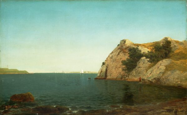 Beacon Rock, port de Newport – John Frederick Kensett John Frederick Kensett 105x70