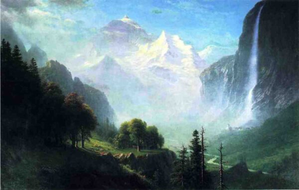 Chutes de Staubbach, près de Lauterbrunnen, Suisse – Albert Bierstadt Albert Bierstadt 105x70