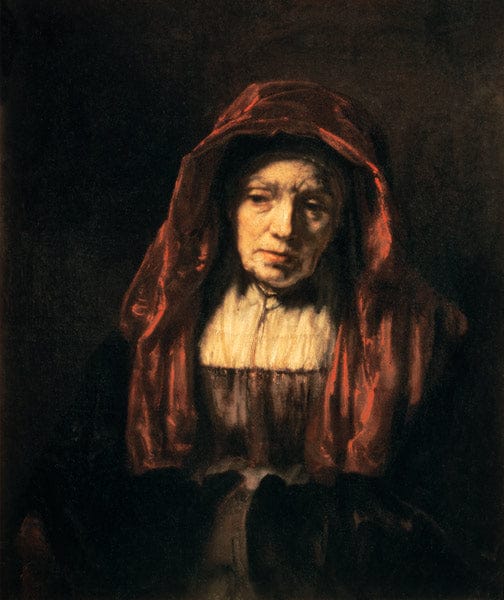 Portrait d’une femme âgée (la mère de l’artiste) – Rembrandt van Rijn Rembrandt van Rijn 70x85