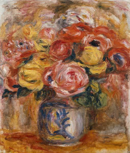 Bouquet dans un vase bleu et blanc – Pierre-Auguste Renoir Pierre-Auguste Renoir 70x85