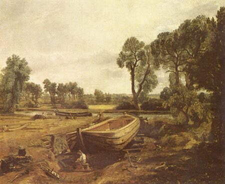 Construction de bateaux près du moulin de Flatford, 1815 – John Constable John Constable