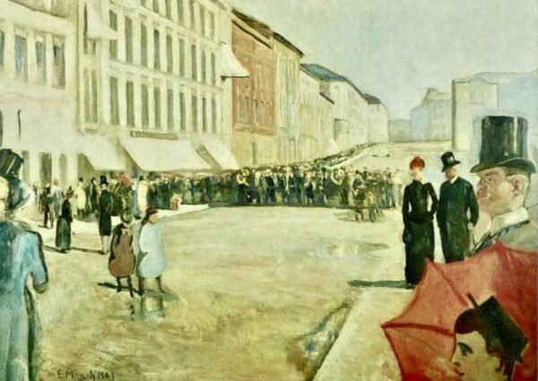 Musique militaire dans la rue Karl – Johann – Edvard Munch Edvard Munch 105x70