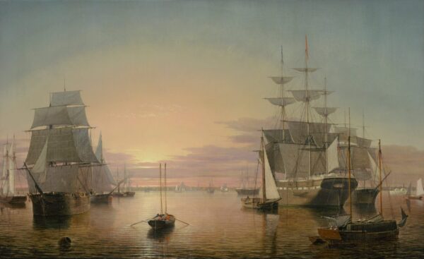 Le port de Boston au coucher du soleil, 1850 – Fitz Henry Lane Fitz Henry Lane 105x70