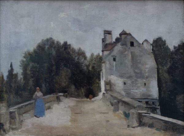 Pont et Moulin près de Mantes – Camille Corot Camille Corot 85x75