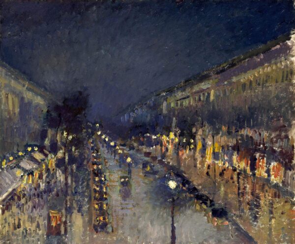 Boulevard Montmartre, Effet de nuit – Camille Pissarro Camille Pissarro 85x75