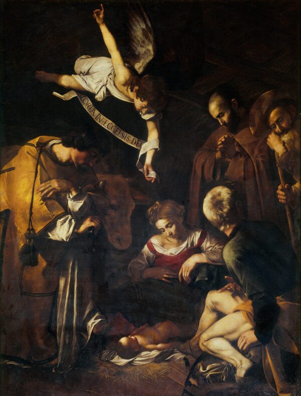 La Nativité avec saint François et saint Laurent – Caravage Le Caravage 70x85