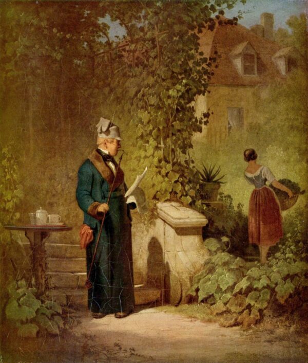 Lecteur de journaux au jardin – Carl Spitzweg Carl Spitzweg 70x85