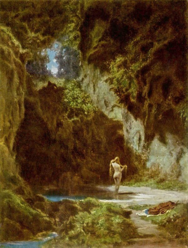 Nymphe au bain – Carl Spitzweg Carl Spitzweg 70x85