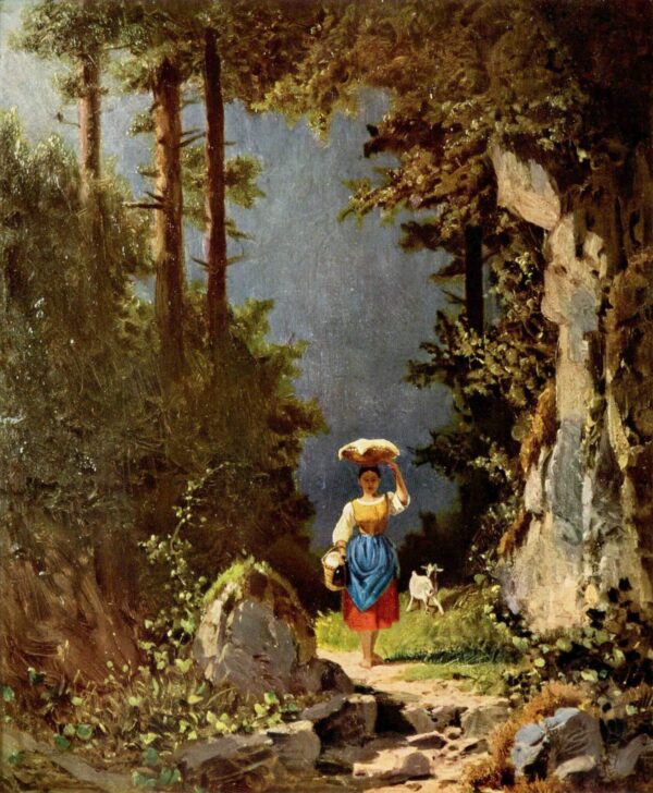 Fille avec une chèvre  – Carl Spitzweg Carl Spitzweg 70x85