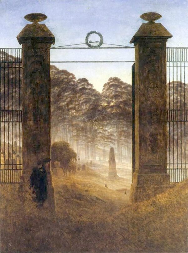 L’Entrée du cimetière – Caspar David Friedrich Caspar David Friedrich 70x85