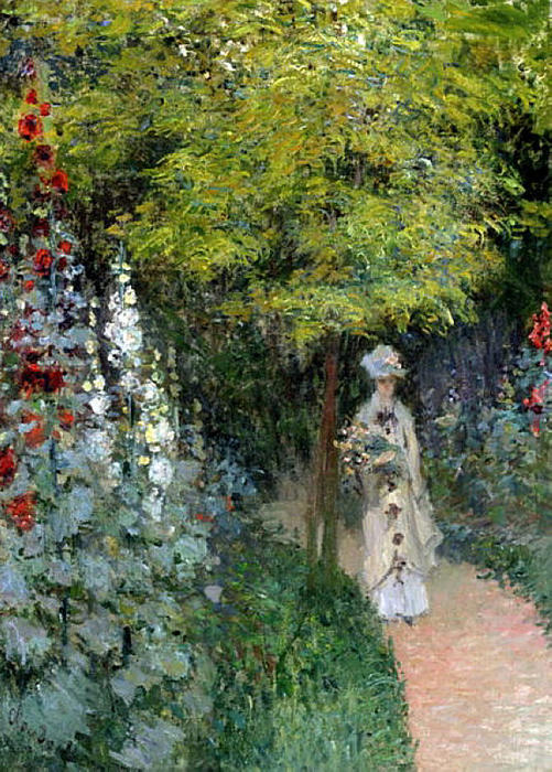 Le jardin, les roses trémières, 1877 – Claude Monet Claude Monet 70x85