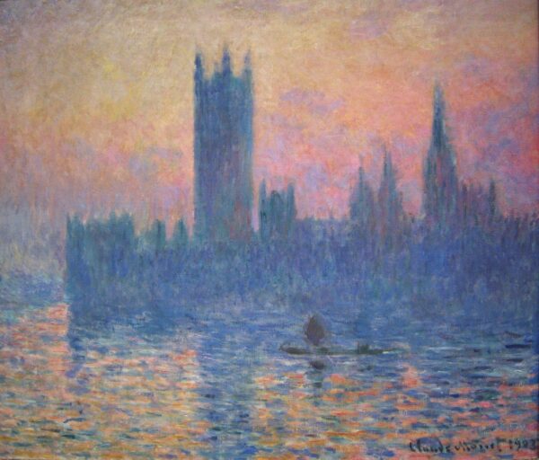 Le Parlement de Londres, soleil couchant (W 1598) – Claude Monet Claude Monet 70x70