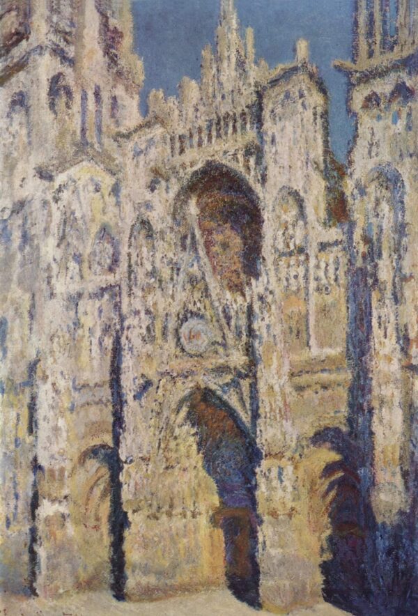 La Cathédrale de Rouen. Le portail et la tour Saint-Romain, plein soleil ; harmonie bleue et or (W1360) – Claude Monet Claude Monet 70x105