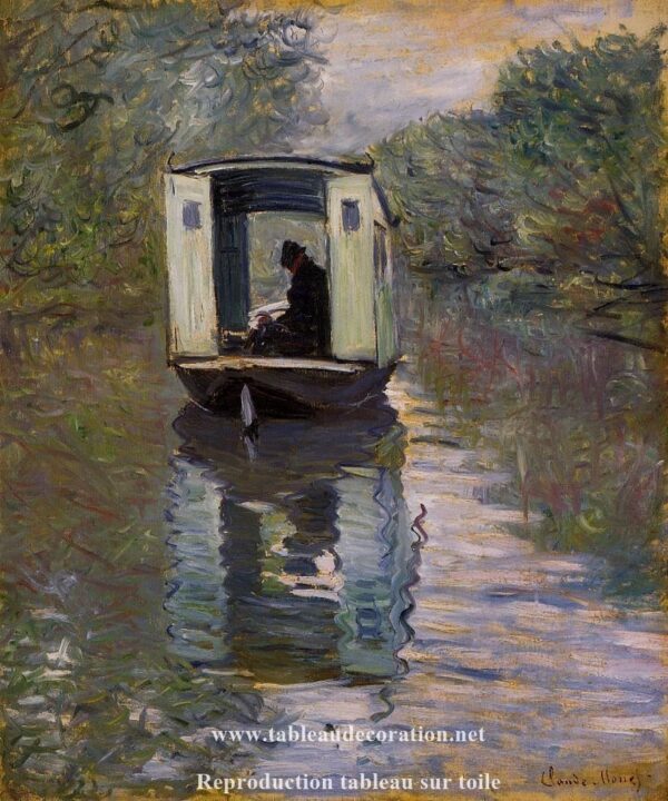 Le Bateau-atelier – Tableau Monet Claude Monet 70x85