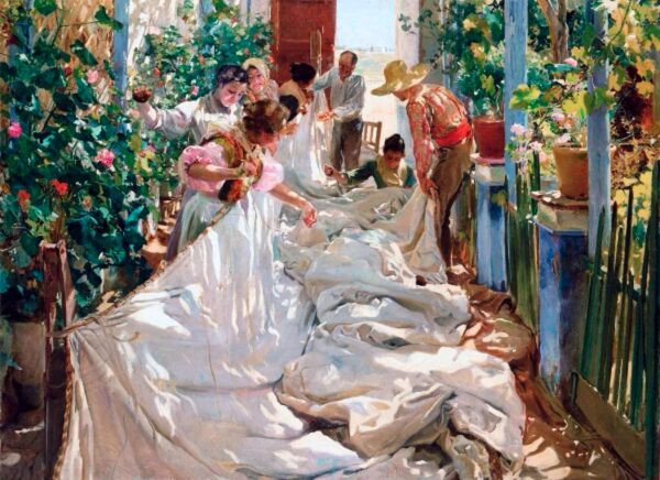 Cousant la voile – Sorolla Joaquín Sorolla 105x70