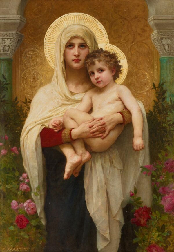 La Madone des Roses – William Bouguereau William Bouguereau 70x105