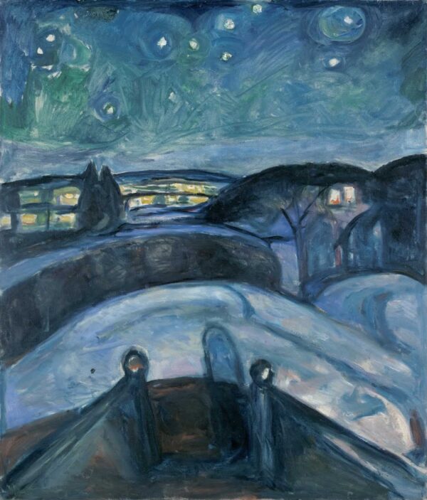 Nuit étoilée de Edvard Munch Edvard Munch 70x85